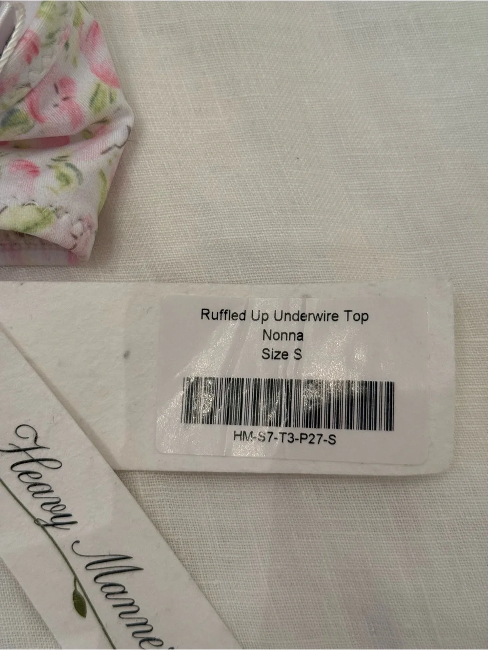 Heavy Manners Ruffled Up Floral Pink Underwire Bikini Top